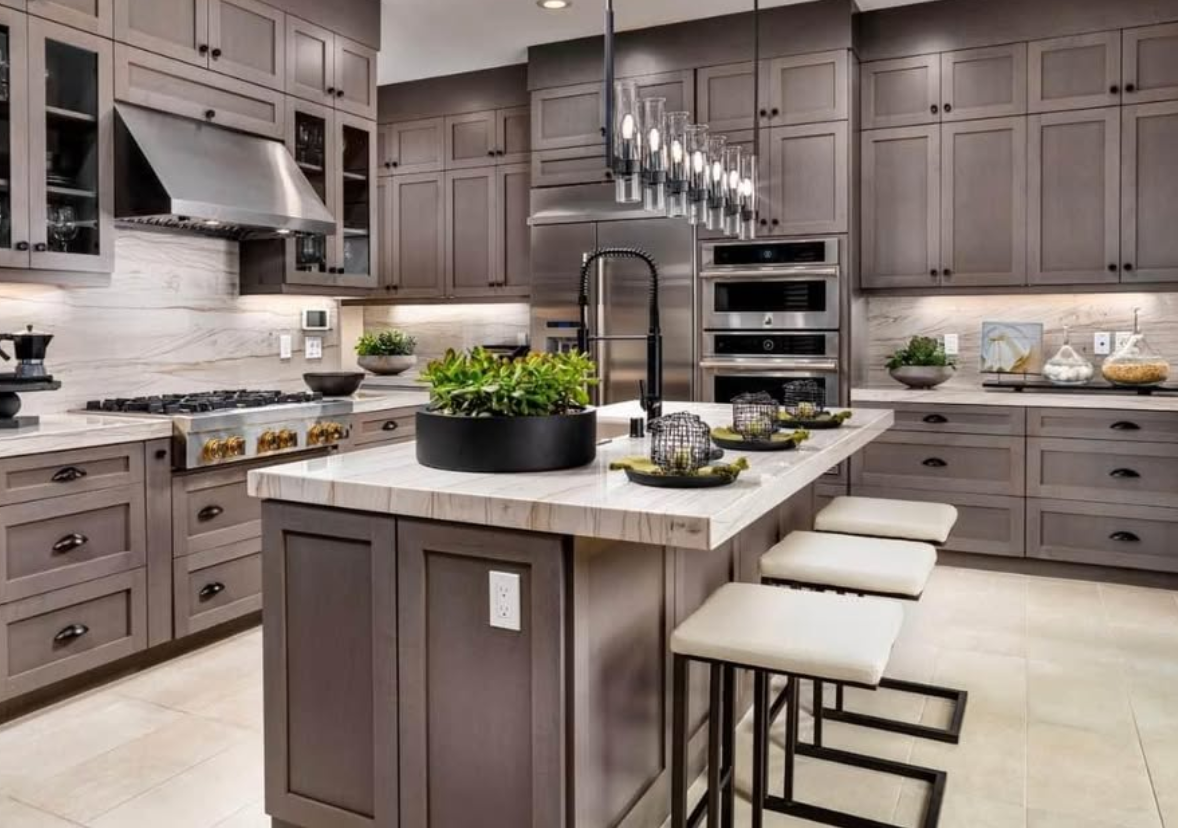 grey kitchen design with essential tips