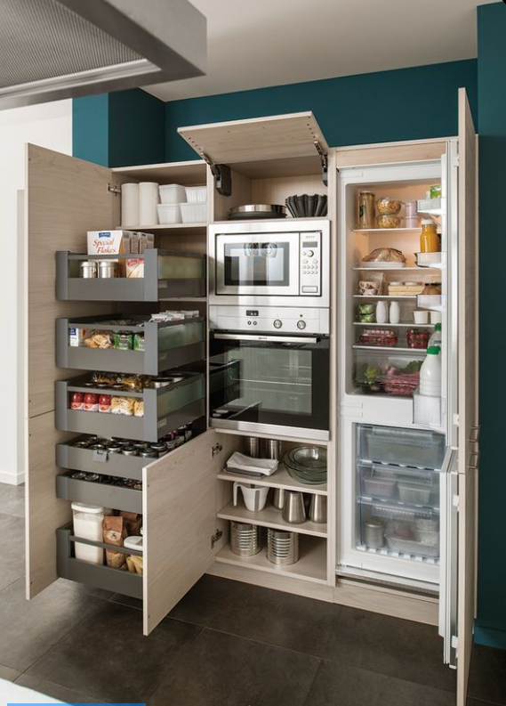 spacious kitchen cabinet