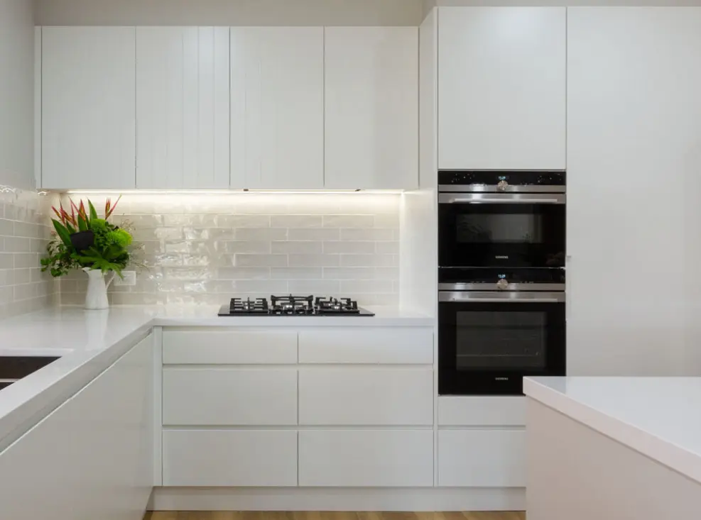 cooktop and wall oven in kitchen Seattle